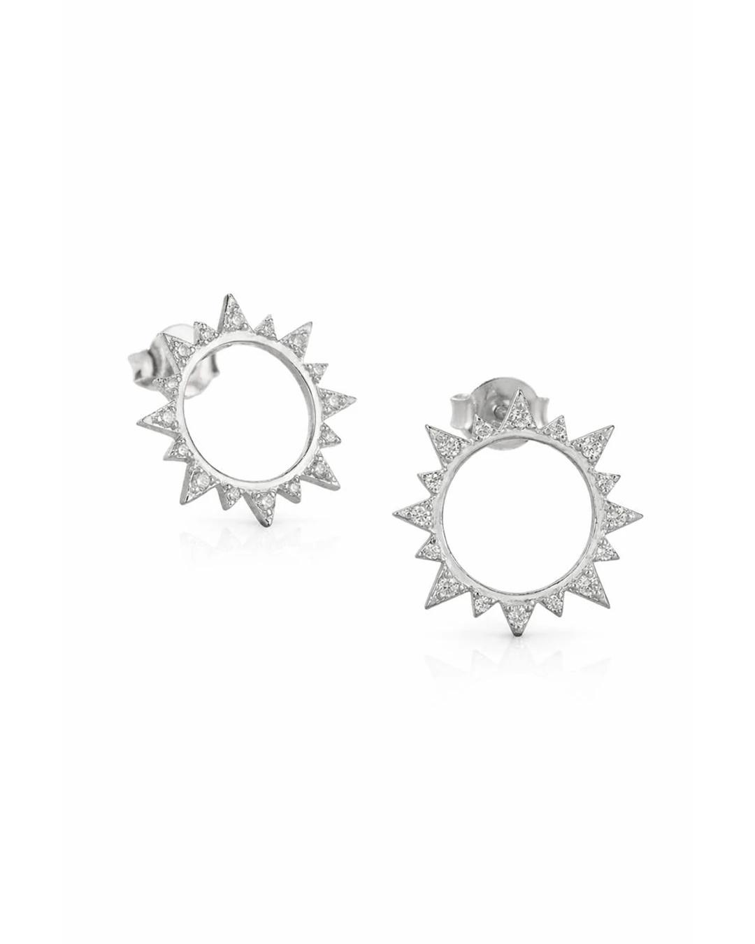 Radiant Solstice Stud Earrings – 925 Sterling Silver - 925 sterling silver | Silver Jems