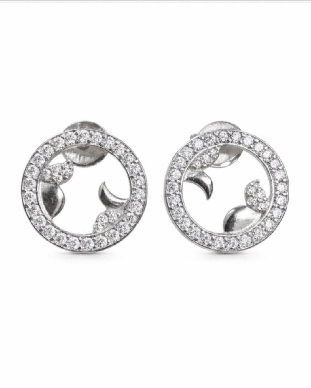 Botanical Halo Stud Earrings – 925 Sterling Silver - 925 sterling silver | Silver Jems