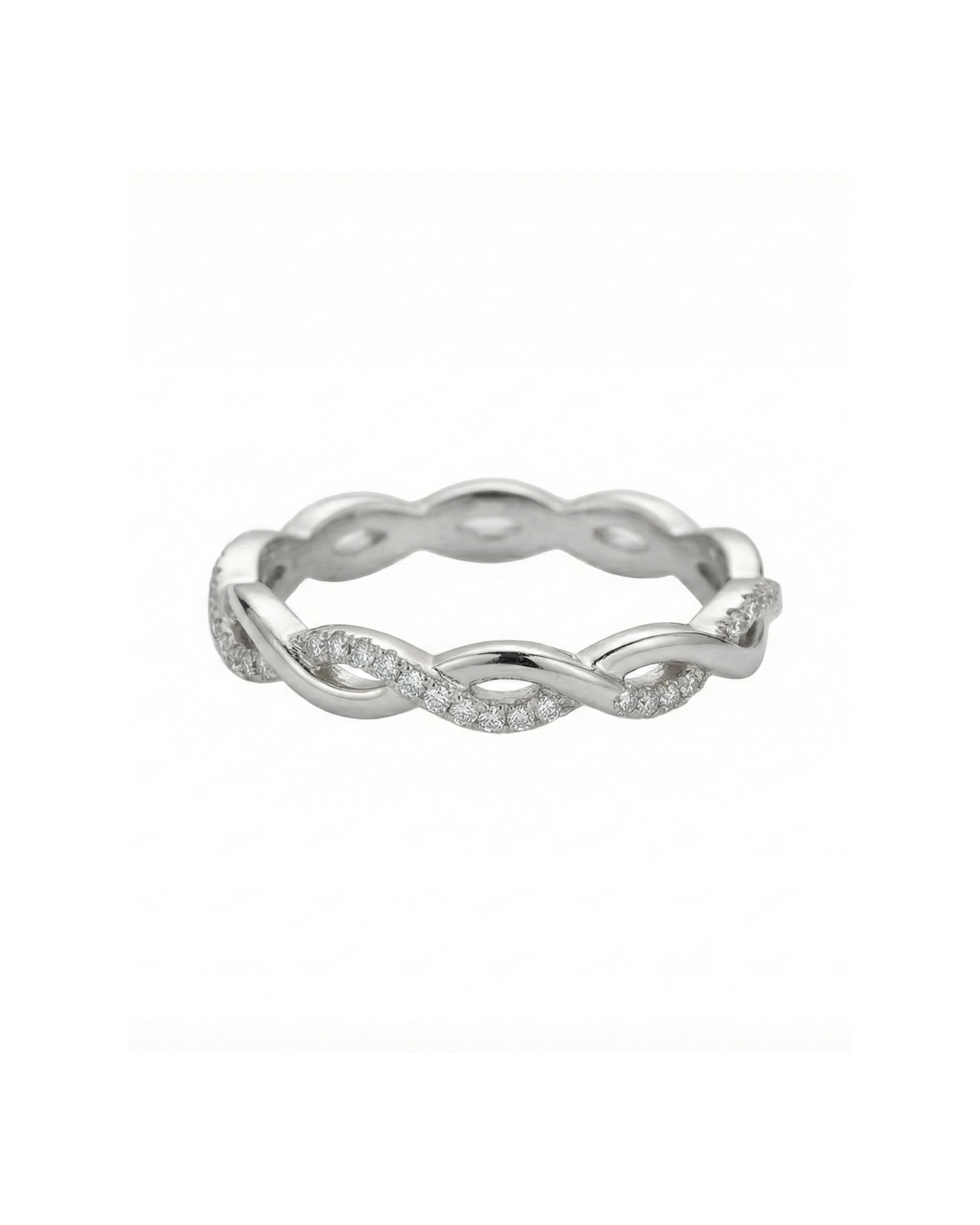 Infinity Weaver Pavé Band – 925 Sterling Silver - 925 sterling silver | Silver Jems