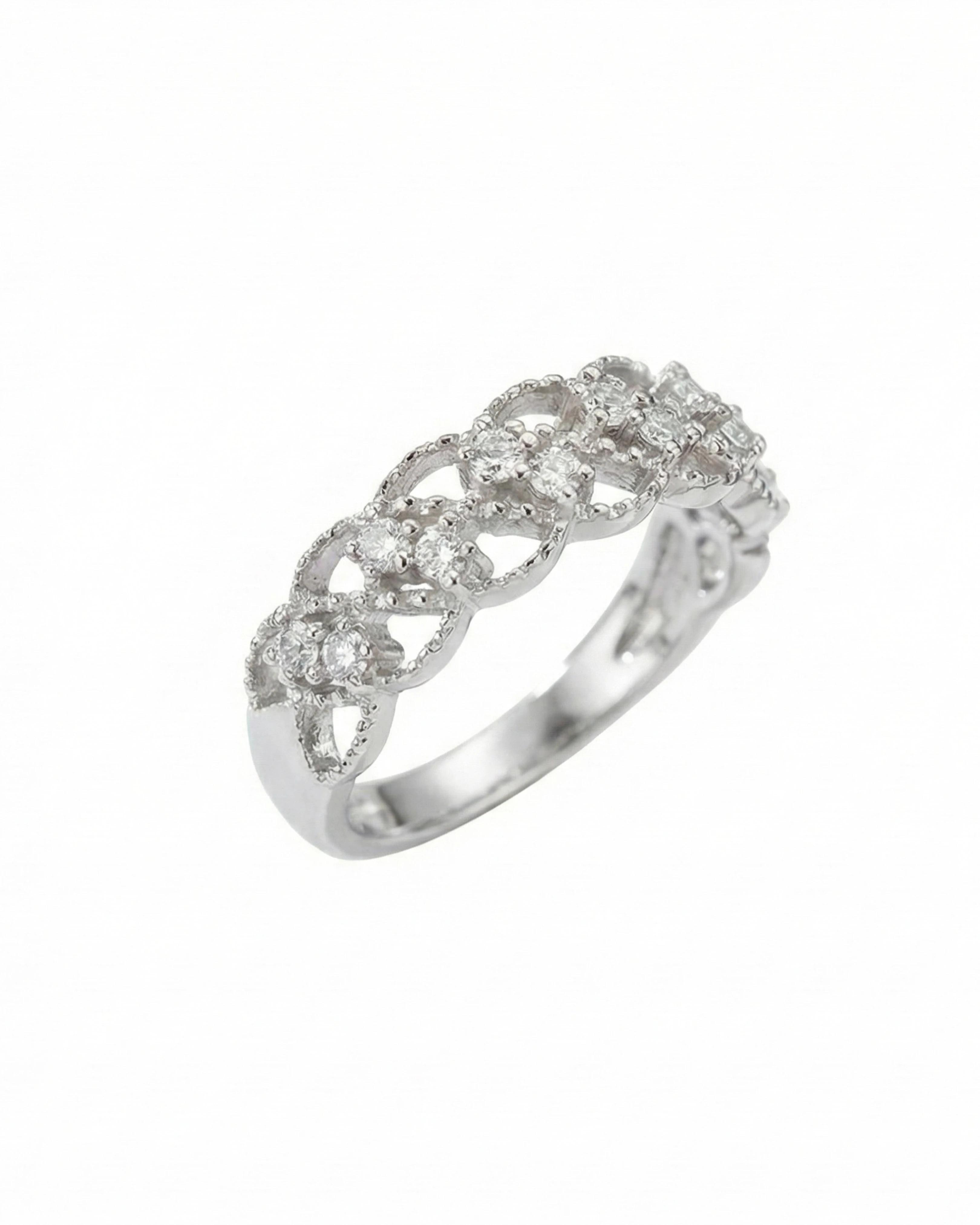 Ethereal Lace Pavé Band – 925 Sterling Silver - 925 sterling silver | Silver Jems